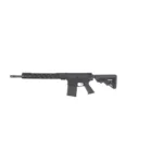 DPMS B5 Bravo AR-10 rifle, right-side view with black handguard, magazine and stock