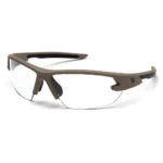 Pyramex Safety Pyramex Venture Gear Semtex 2.0 Shooting Glasses Tan Frame with Clear Anti-Fog Lens