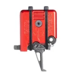 CMC Triggers AR-15/10 Single Stage Component Trigger, red housing with flat trigger