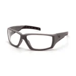 Pyramex Safety Pyramex Overwatch Shooting Glasses Grey with Clear Lens Anti Fog