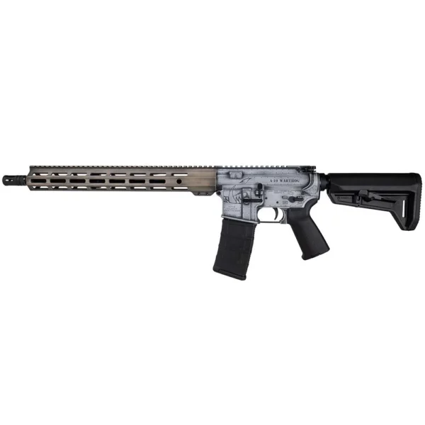 Shark Coast Tactical A-10 Warthog Rifle, right-side view with two-tone handguard and black stock
