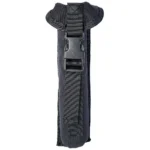 Banish 4966 Suppressor Pouch, black front view with flap, buckle and stitched webbing