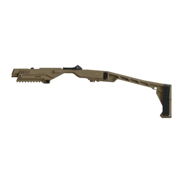 2nd Amendment 1791 LLC Nano Roni FDE chassis, right-side view with brace and top rail