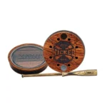 AVIAN Zink Wicked Series Pot Call Crystal, two brown calls with wooden striker