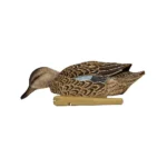 Avian-X Topflight Blue Wing Teal Decoys, side view of painted duck decoy with weighted keel