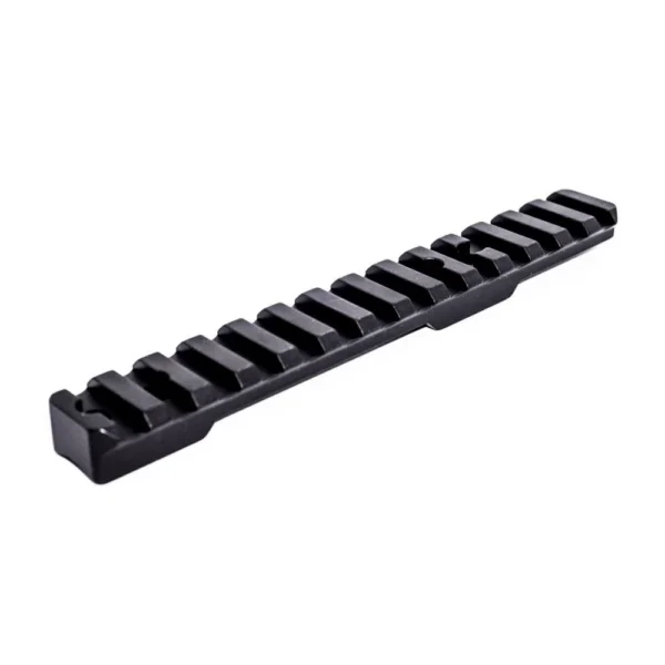 Talley Picatinny Base for Browning BLR, black angled top view with multiple rail slots