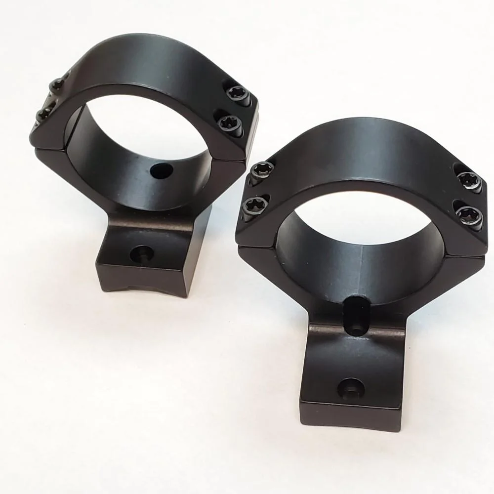 primary-42817 Talley CZ 600 Scope Mounts, two black rings in angled front view with visible screws