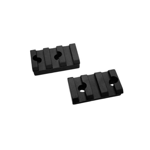 Talley 2-Piece Picatinny Rail for Winchester Model 70, two black rail sections in top view