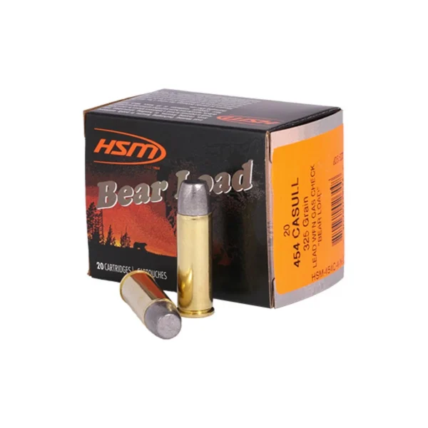 Hunting Shack DBA HSM Munitions HSM Bear Load Hard Cast Handgun Ammunition .454 Casull 325gr WFN 1330 fps 20/ct