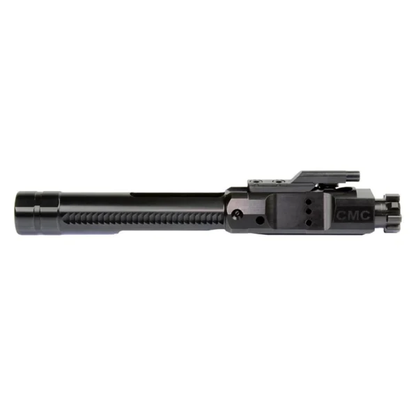 CMC AR-10 Bolt Carrier Group, black right-side view with bolt head and ribbed carrier