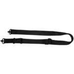 GrovTec 3-Point Tactical Sling Black, laid flat with loops, clips and adjustment buckle