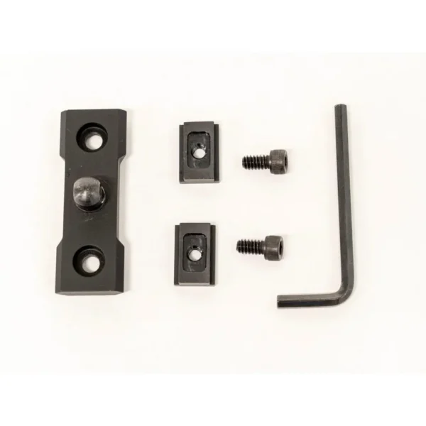 Grovtec Anschutz Stud Adaptor Set, black T-nut components, screws and hex key laid out