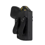 TASER Blade-Tech IWB Holster for TASER Pulse Designs, black holster in angled side view