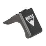 Grovtec G-Stop Reversible Hand Stop/Barricade Stop, black angled view with textured face