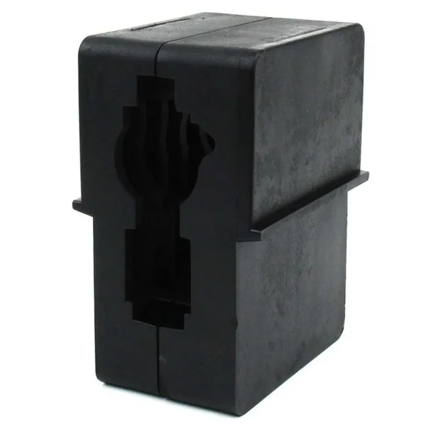 Tacfire AR-15 Upper Receiver Vise Block Black, angled view with central receiver-shaped channel