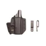 L.A.G. Tactical Defender Holster, black right-hand holster with belt attachment hardware