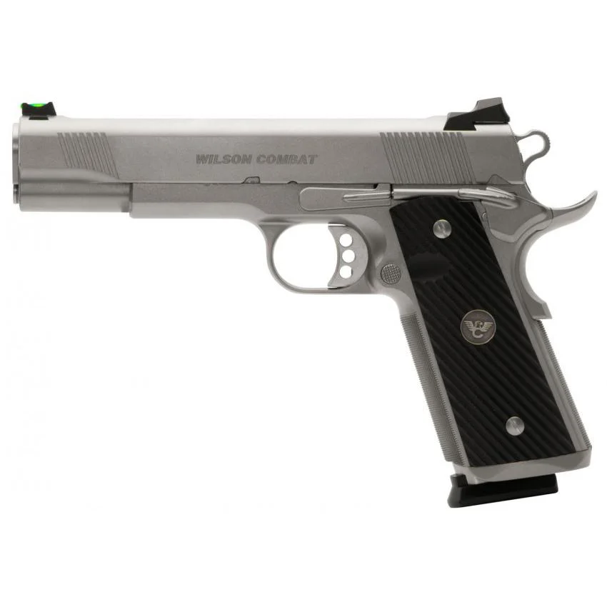 primary-43020 Wilson Combat CQB Elite Full-Size Handgun .45 Auto 8rd Magazines (2) 5" Barrel Stainless Glass Bead Blast