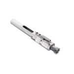 Wilson Combat AR-10 Bolt Carrier Assembly, silver metal assembly in angled side view