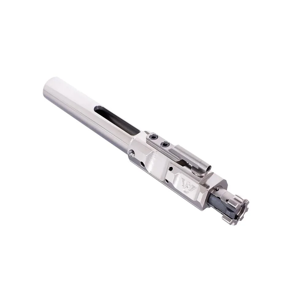 primary-43023 Wilson Combat AR-10 Bolt Carrier Assembly, silver metal assembly in angled side view