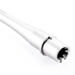 Wilson Combat SBR barrel in bead-blasted stainless steel, angled view of chamber end