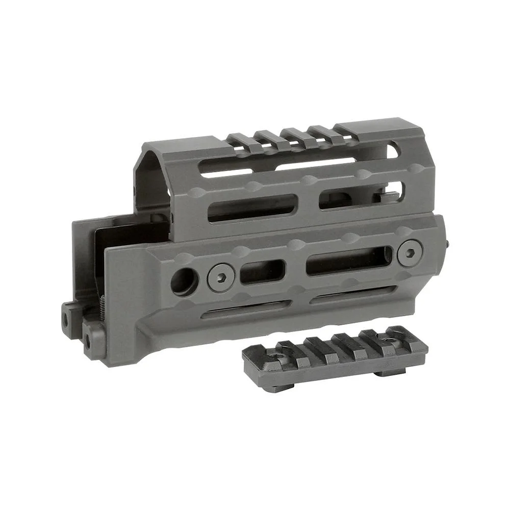 primary-43072 Midwest Industries AK Alpha Series Krink M-LOK Handguard, black right side with detached rail