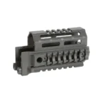 Midwest Industries AK Alpha Series Krink Quad Rail Handguard, black angled view