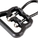 Blue Force Gear ULoop, black angled view with wire loop and metal attachment pins
