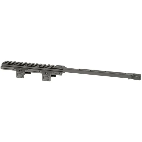 Midwest Industries MP5 Gen 2 M-LOK Top Rail black, side view with slotted rail