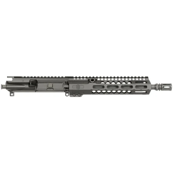 Midwest MI URG upper receiver group, black, right-side view with slotted handguard and muzzle device