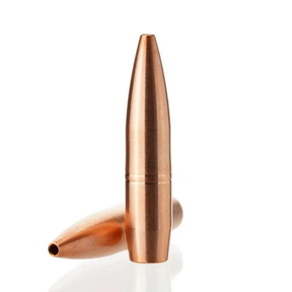 Cutting Edge MAXIMUS Rifle Hunting Single Feed Bullets, two copper-colored pointed bullets