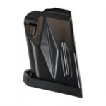 Rock Island Armory RIA-MAG magazine, black angled side view with stamped body and baseplate