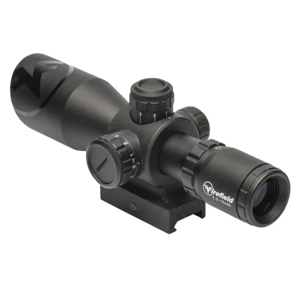 Sellmark Corporation Firefield Barrage Rifle Scope - 2.5-10x40mm Illuminated Mil-Dot Reticle Black Matte