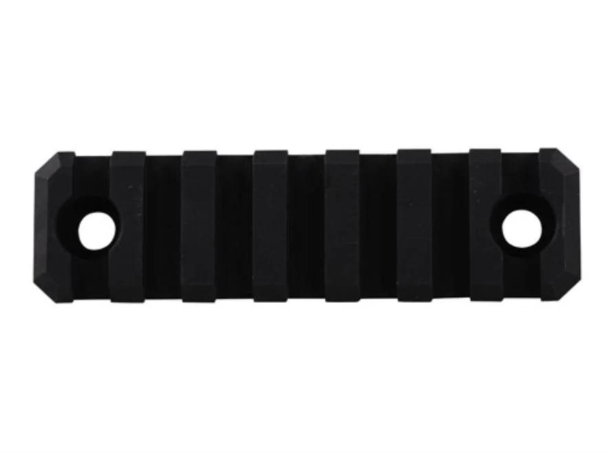 primary-43129 Troy Industries Troy Rail Section Alpha Qars, black top view with slots and two screw holes