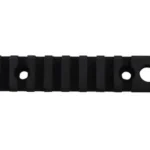 Troy Industries Troy Rail Section Alpha Qars, black top view with rail slots and three mounting holes