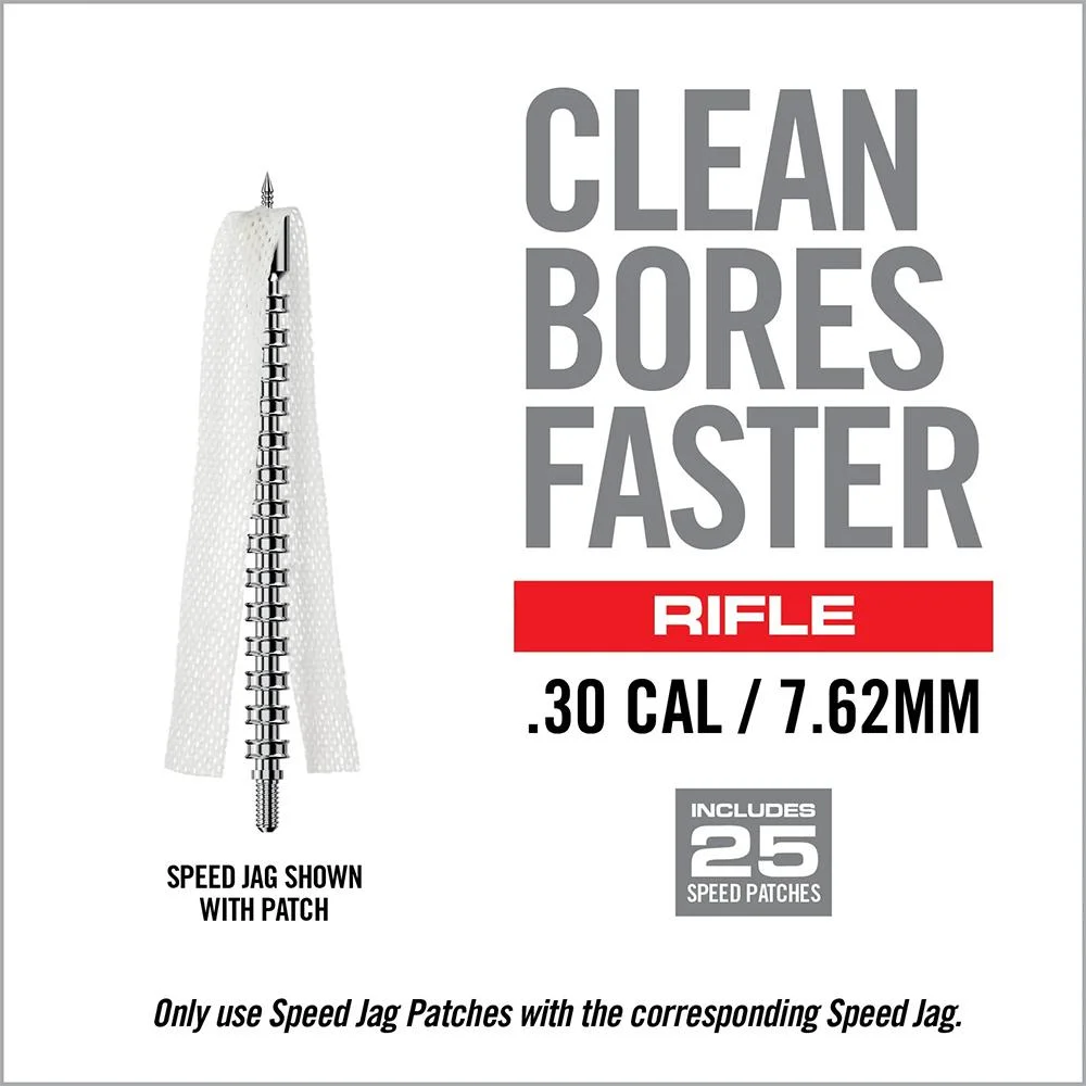 primary-43174 Real Avid Bore-Max Speed Jag .30, package front with metal jag, white patch and red rifle label