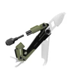 Real Avid Gun Tool CORE Shotgun Critical Task Multi-Tool open side view in olive green and black