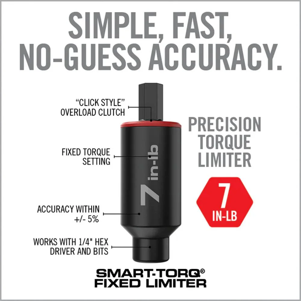 primary-43225 Real Avid Smart-Torq Fixed Limiter, black tool with red collar in labeled graphic