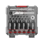 REAL AVID SMART-TORQ FXD LIMITER/X3 black and red tool set displayed in an open gray case