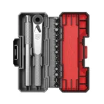 Real Avid X3 Driver 13PC Bit Set, open black and red case with driver, extension and bits