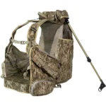 Gsm Tenzing TR18 Turkey Recliner hunting vest in camouflage with mesh back, pockets and kickstand