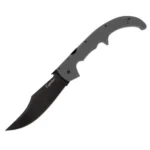 Cold Steel Espada XL folding knife open, with black blade and grey handle