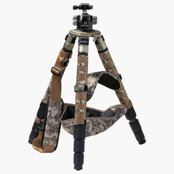 Athlon Optics Athlon Midas CF29 Carbon Fiber Tripod 9" - 65" Camo with Soft Sided Carrying Case