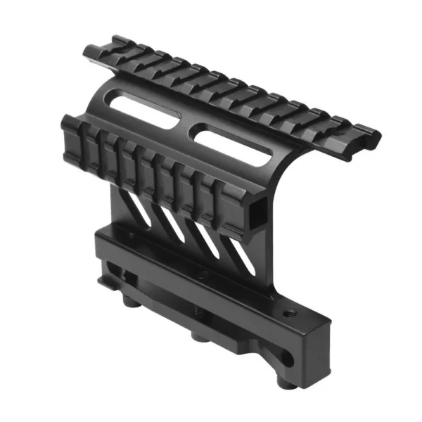 NcStar AK Side Mounted Optics Rail, black side mount with top and side accessory rails
