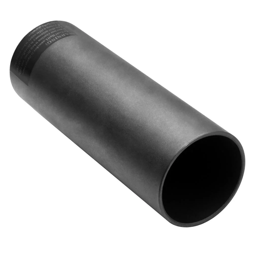 primary-43337 NcStar AR-15 Golf Ball Launcher, black cylindrical launcher in angled view with threaded end