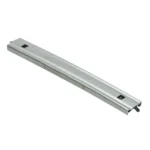 NcSTAR 223 Stripper Clips, angled top view of a silver metal clip with black end tabs