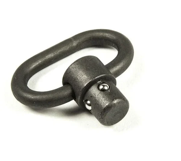 Blue Force HD Push Button Hook 1-inch, dark metal oval hook with push-button swivel