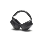 Pyramex PM30 Series Fold-Away Ear Muffs, black front view with padded headband and ear cups