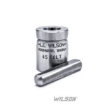 Wilson Q-Type Case Holder, silver metal two-piece holder with cylindrical top