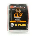 Kleen-Bore CLP Break Free Wipe 6PK, front view of black and orange retail packet