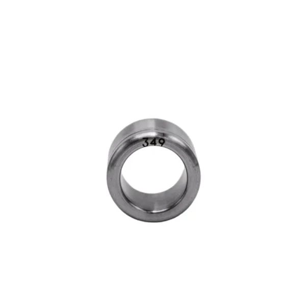 L.E. Wilson Neck Sizing Die Bushing 336, silver ring shown from angled front with 336 marking
